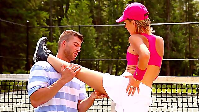 Kathy's rose blossoms under Jack's skilled blowjob in a clothed outdoor reality