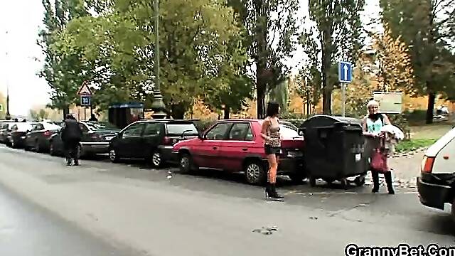 Old granny prostitute please young client