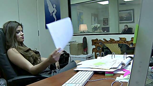 Madelyn Marie as Slutty Secretary Takes Bosss Creampie