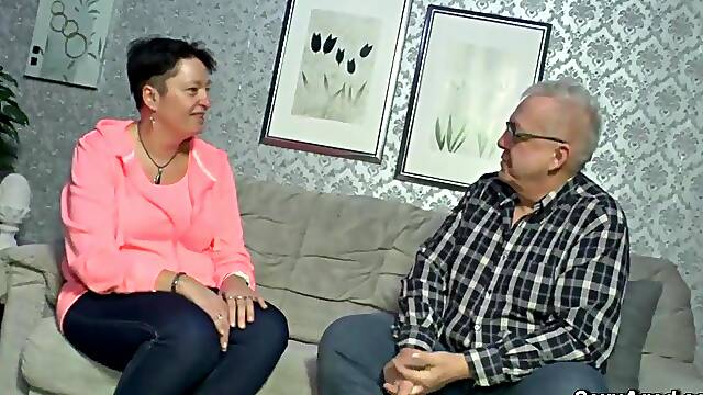 A stunning German amateur mature wife Nicole S in her late fourties and her older husband Willi enjoying in pussy play and blowjob and hardcore sex