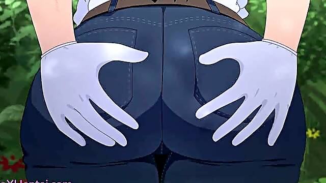 Nagi San PAWG Big Natural Titted Brunette Fucked Hard in the Forest (Cartoon Sex)