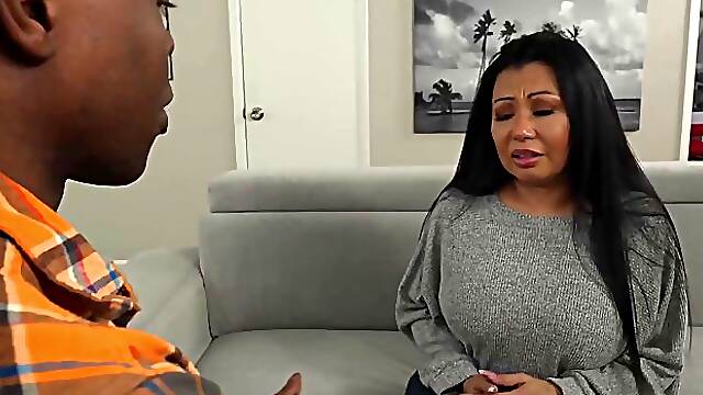Big boobs mature Asian Krystal Davis gets fucked hard by black man