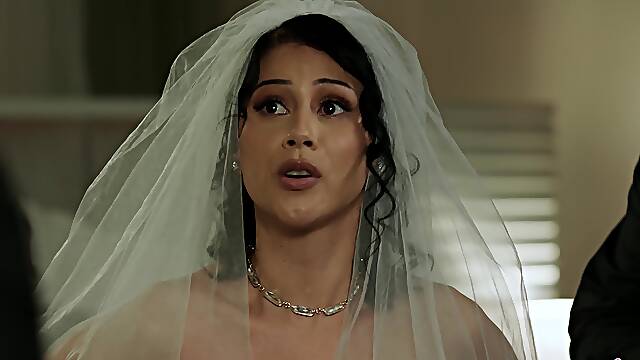 Newlywed latina bride confronted with very strange family ritual