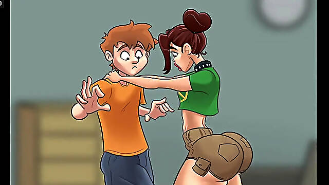 Futanari fucks 3D animated cartoon girl in anime hentay