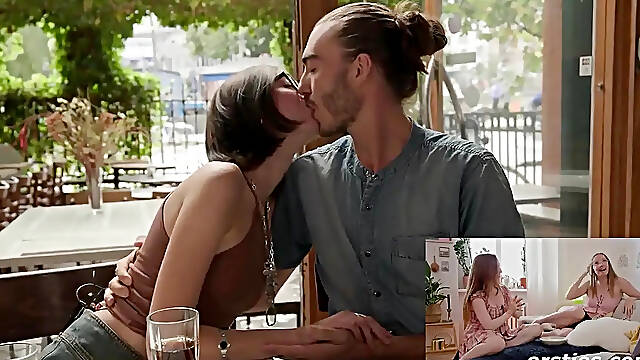 Lucky guy fucks German amateur girl with small tits