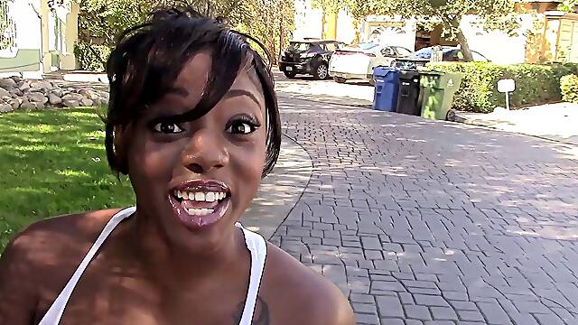 Interracial POV sex with a curvaceous black girl