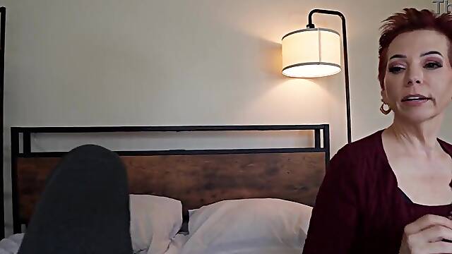 Hot Redhead GILF Trainer Ruby Lynne Distracts U From Studies