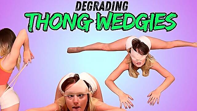 Degrading Self Atomic Thong - Wedgie in Splits - Flexible Girl - Buttcrack - Panty Fetish - Panty Head - Humiliation