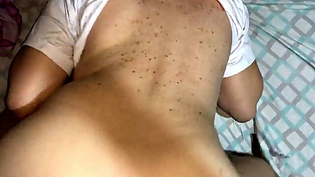 Naughty bathroom affair with the neighbor's mature wife