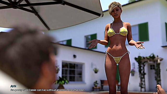 Summer Scent #1 - Meeting the Busty Blonde Stepsister Eve in Her Swimsuit