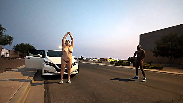 Thick BBW Wife Loves to Show off and Be Nude in Public!