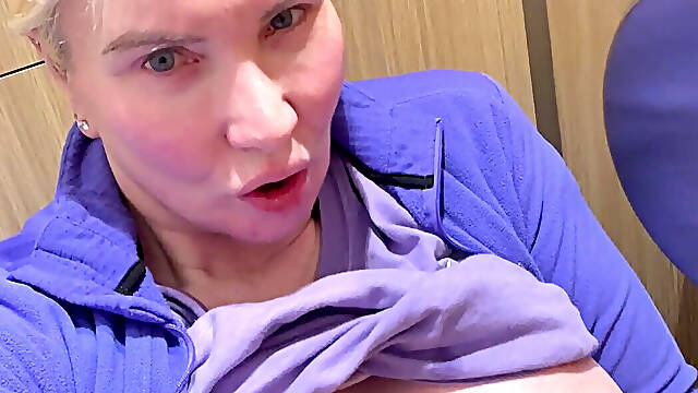 Public Toilet Play Risky Pee