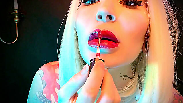 Permanent Lipstick Ownership - POV, Lipstick, Lip Fetish